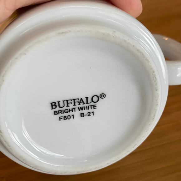 Lavazza White China Stackable Coffee Cup with Dark Blue Logo - Picture 3 of 6